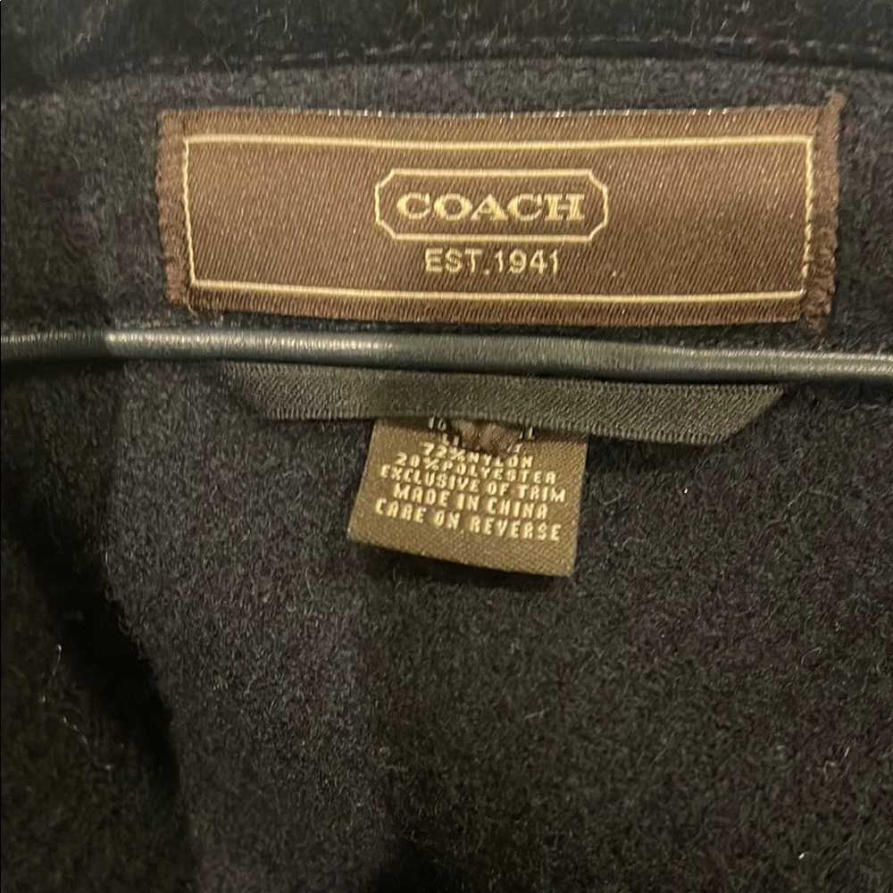 Coach Black Pea Coat